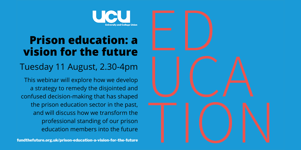 Prison education: a vision for the future - 11 August 2.30-4.00