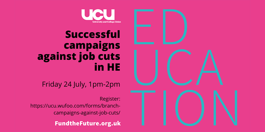 Successful campaigns against job cuts in HE, 24 July 2020, 01:00PM